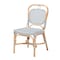 Baxton Studio Luciana Modern French Blue and White Weaving Natural Rattan Bistro Chair 232-13252-ZORO - alternate 1